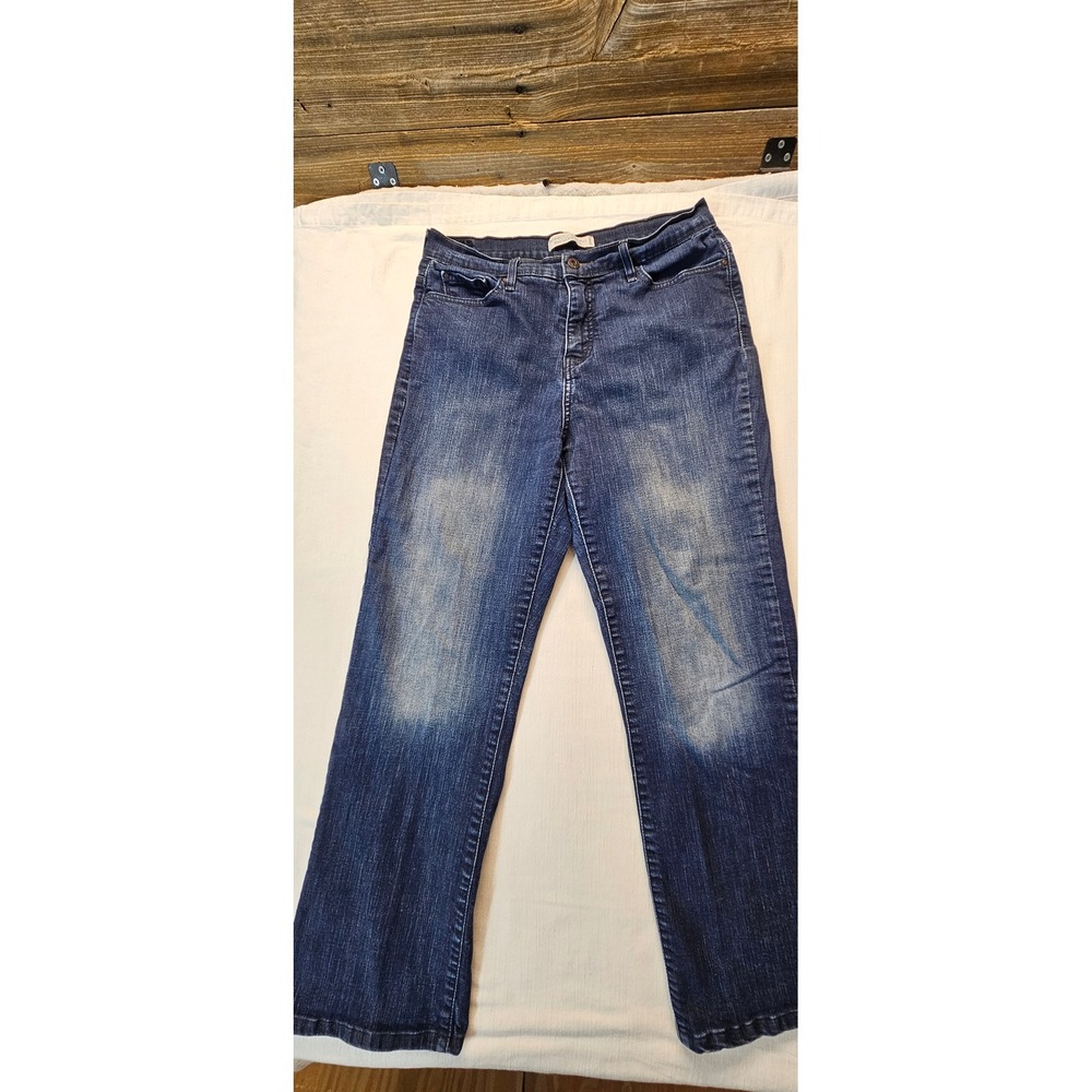 Levis Perfectly Slimming 512 Boot Cut Jeans Dark Wash 12M Womens